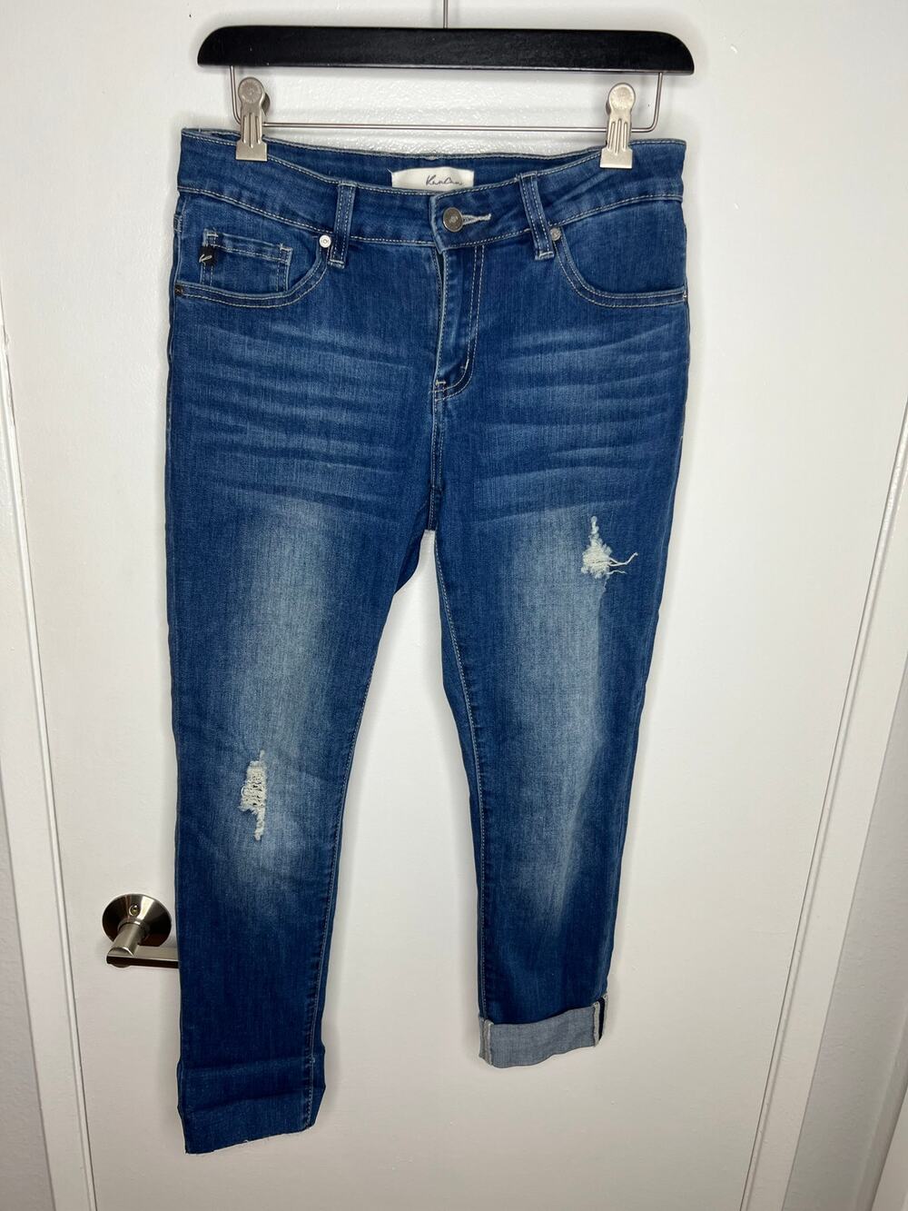 KanCan Women's Distressed High-Rise Cuffed Skinny Ankle Jeans ~ Size 4/27